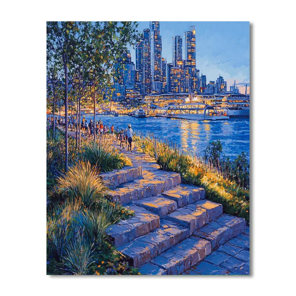 Sydney Barangaroo Reserve Harbour Edge Sydney Australia Numbered painting kits