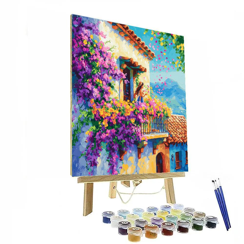 Isabela Flower Balcony Bloom - Disney Inspired Numbered painting kits