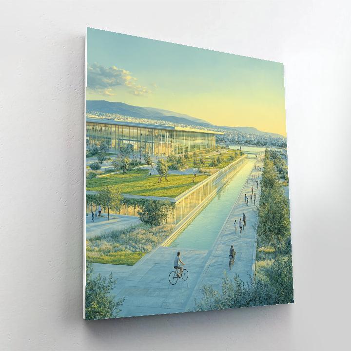 Athens Stavros Niarchos Cultural Park Athens Greece Paint by numbers art
