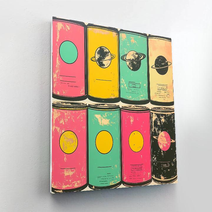 Andy Warhol Inspired Pop Planet Fruit Cans paint by numbers