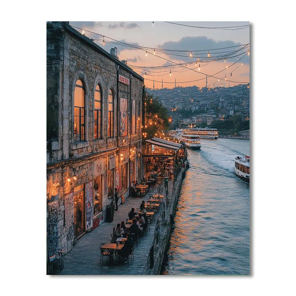 Istanbul Karakoy Waterfront Warehouses Istanbul Turkiye Number painting