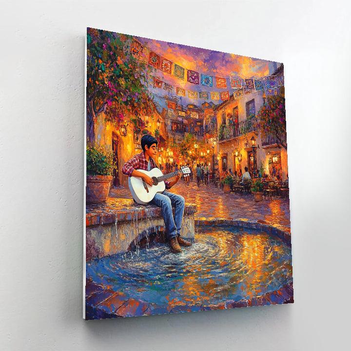 Miguel Guitar Plaza Serenade - Disney Inspired DIY paint by numbers