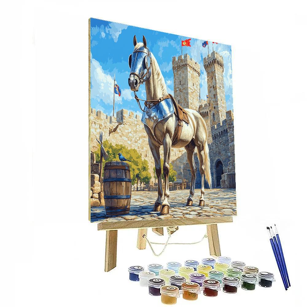 Maximus Castle Courtyard Patrol - Disney Inspired Painting by numbers kit
