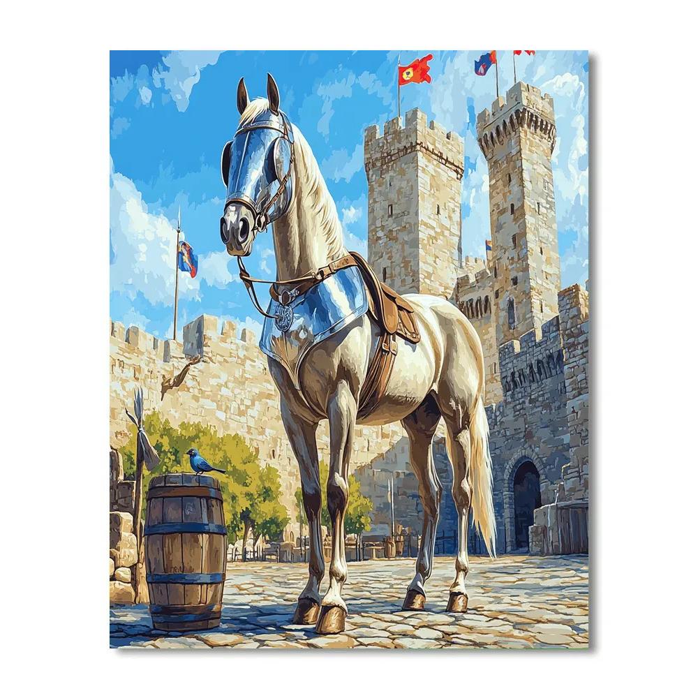 Maximus Castle Courtyard Patrol - Disney Inspired Painting by numbers kit