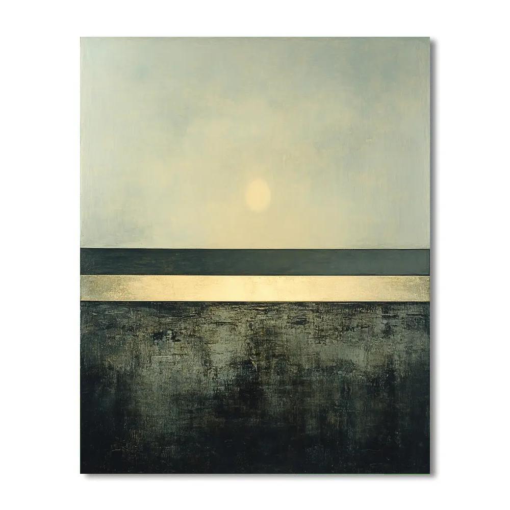 Mark Rothko Inspired Tranquil Lunar Horizon Number painting