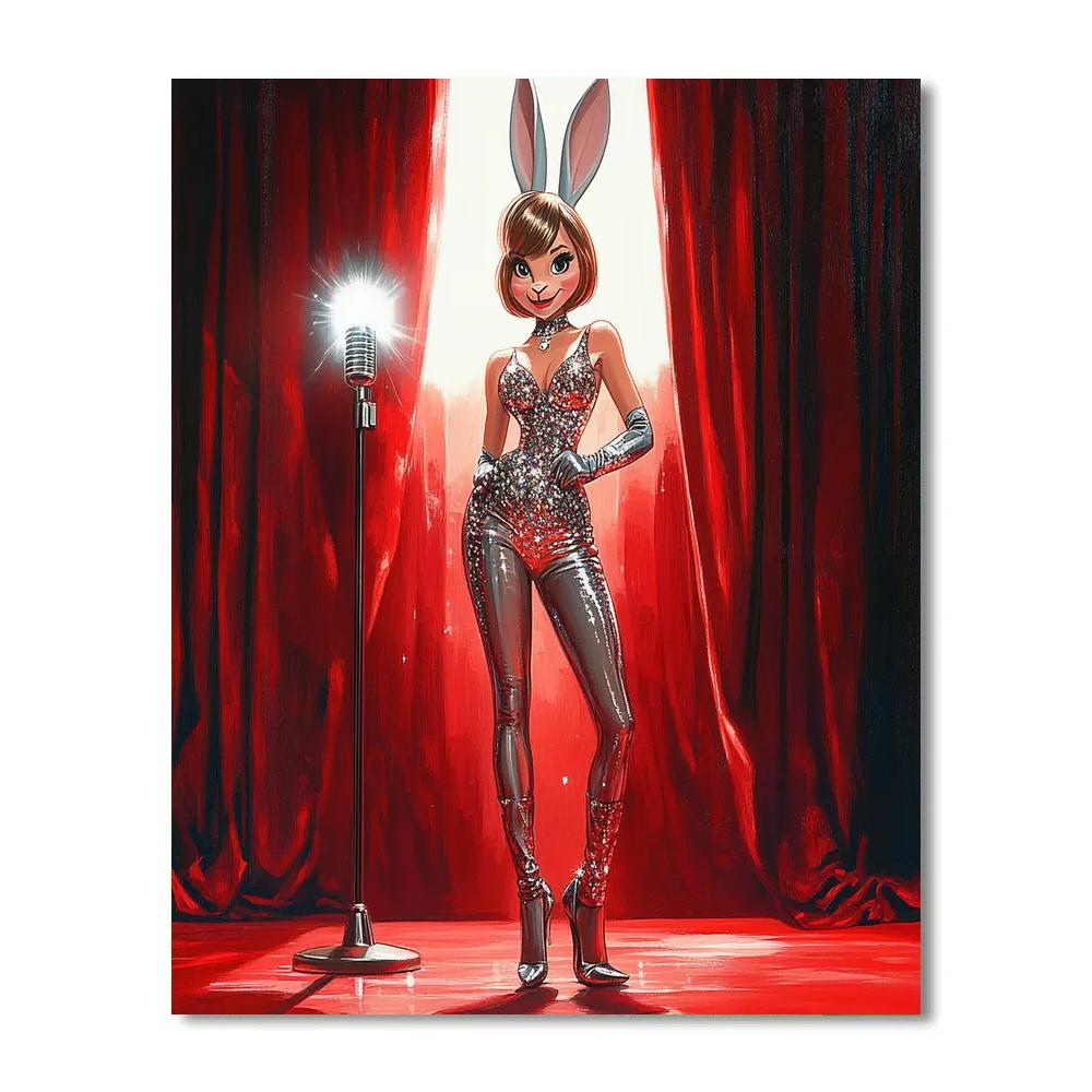 Jessica Rabbit Stage Spotlight Glamour - Disney Inspired painting number kit