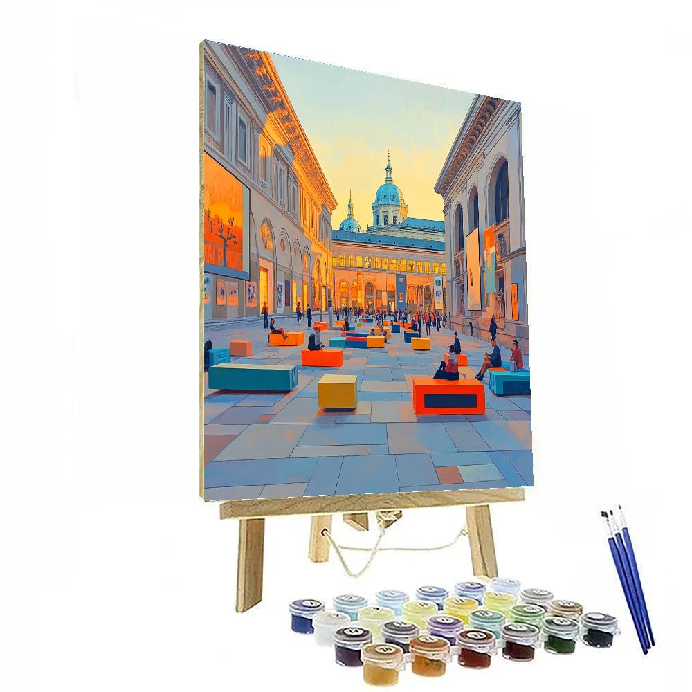 Vienna MuseumsQuartier Courtyard Vienna Austria Painting by numbers kit