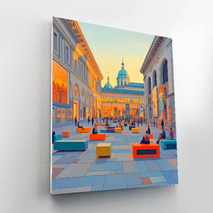 Vienna MuseumsQuartier Courtyard Vienna Austria Painting by numbers kit