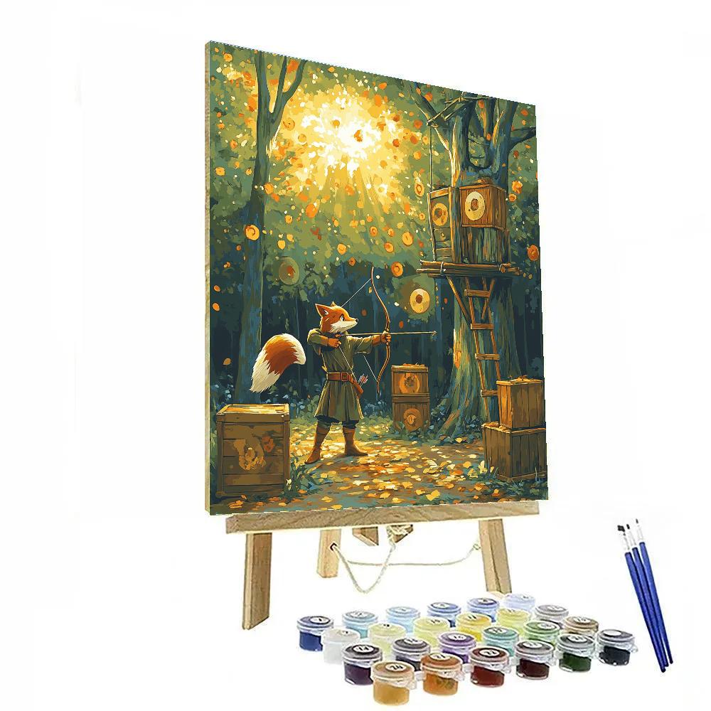 Robin Hood Forest Archery Hideout - Disney Inspired painting number kit
