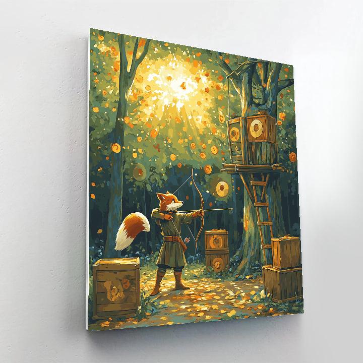 Robin Hood Forest Archery Hideout - Disney Inspired painting number kit