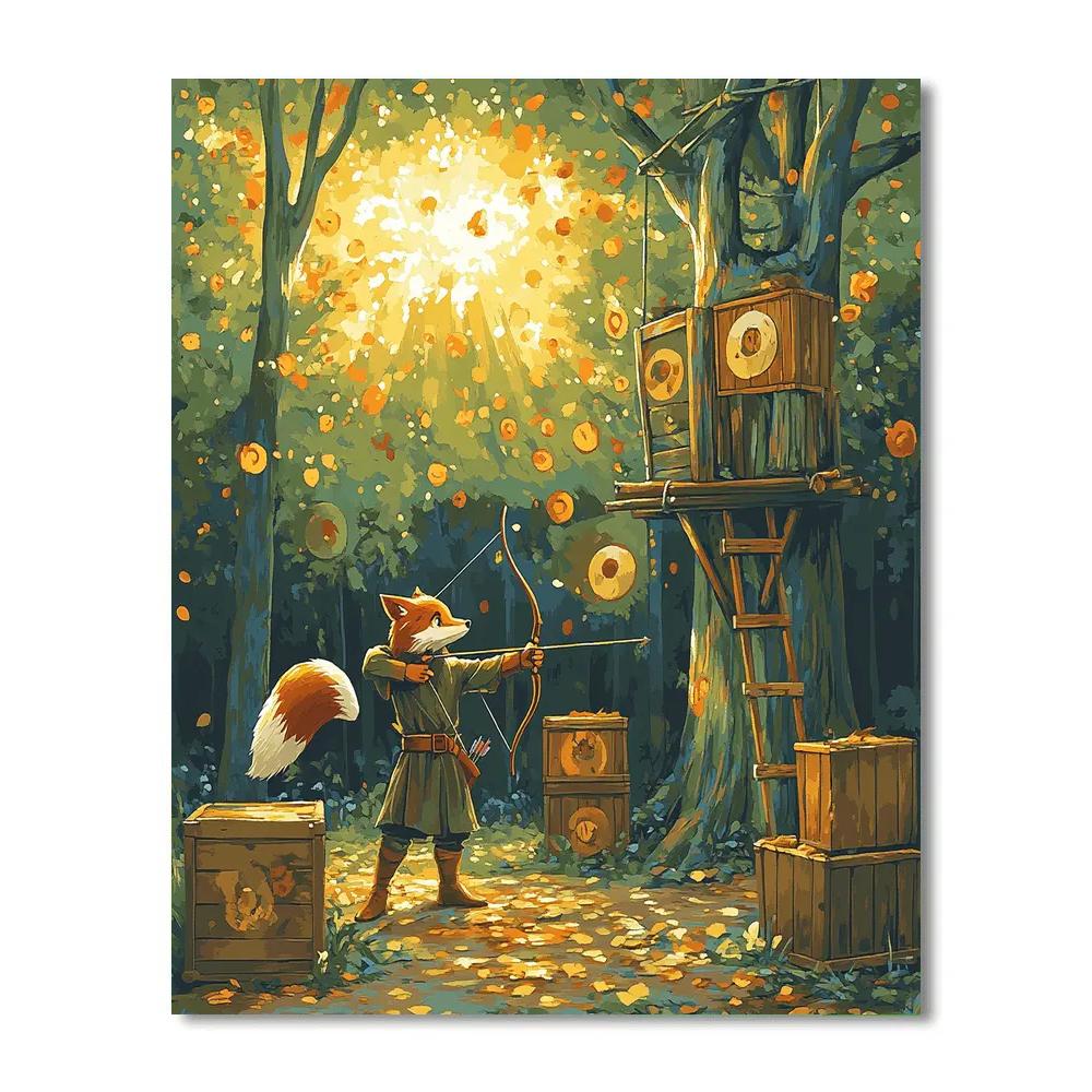 Robin Hood Forest Archery Hideout - Disney Inspired painting number kit
