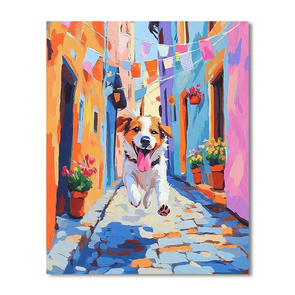 Coco Dante Alley Chase - Disney Inspired paint by numbers