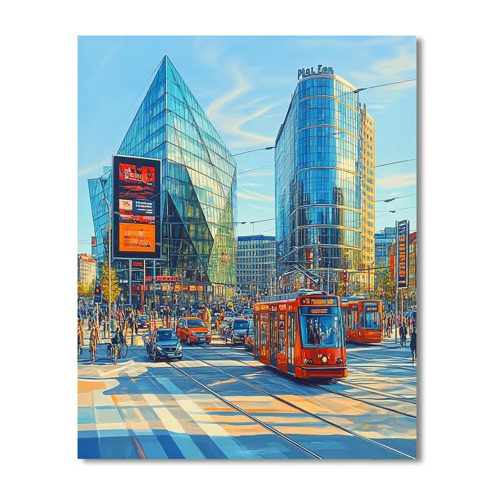 Berlin Potsdamer Platz Urban Junction Berlin Germany Paint by numbers kits