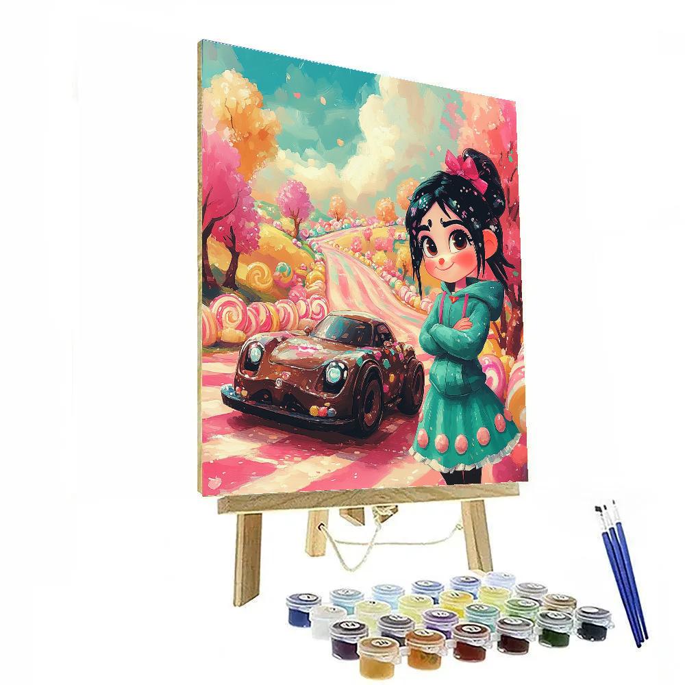 Vanellope Sugar Rush Speedway - Disney Inspired Paint by numbers art