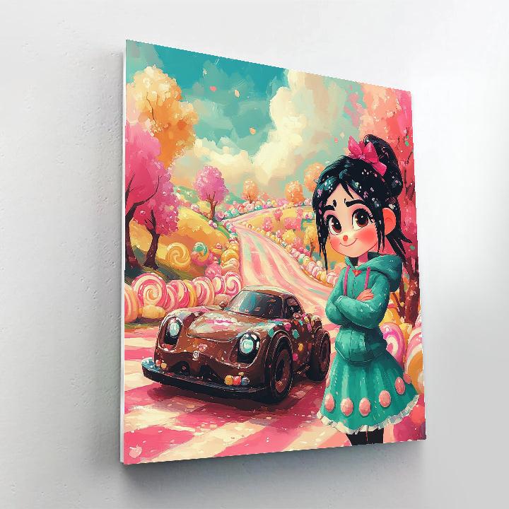 Vanellope Sugar Rush Speedway - Disney Inspired Paint by numbers art