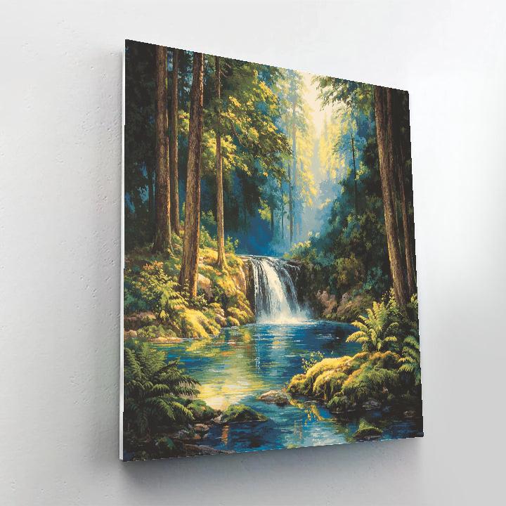 Faline Forest Waterfall Quiet - Disney Inspired Paint by numbers art