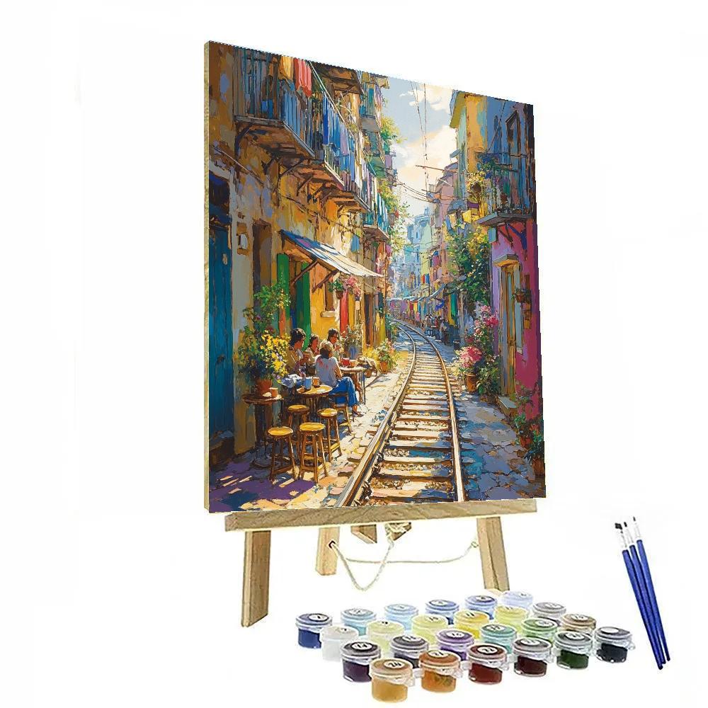 Hanoi Old Quarter Train Street Hanoi Vietnam Paint by numbers kits