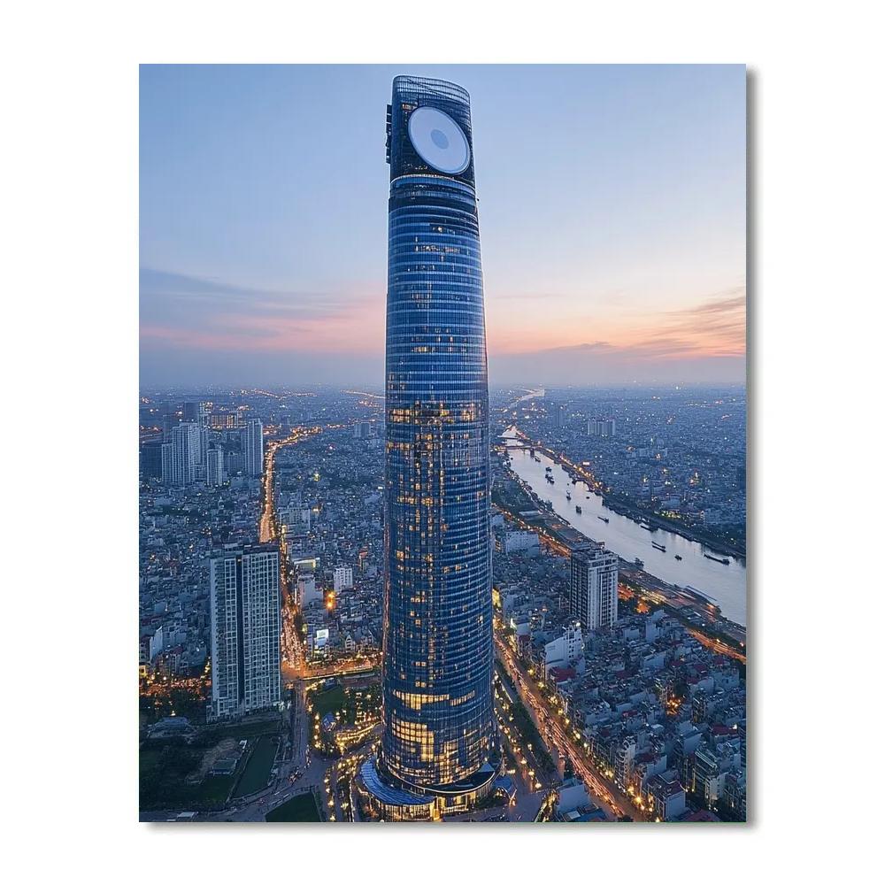 Ho Chi Minh City Bitexco Financial Tower Skyline Ho Chi Minh City Vietnam Painting by numbers kit