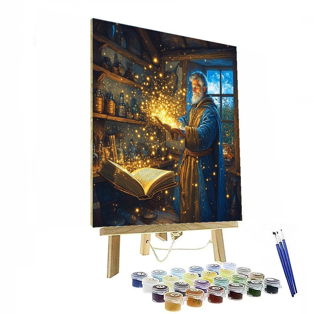 Merlin Cottage Magic Lesson - Disney Inspired Numbered painting kits