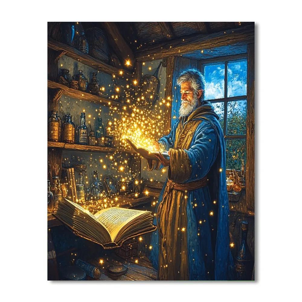 Merlin Cottage Magic Lesson - Disney Inspired Numbered painting kits