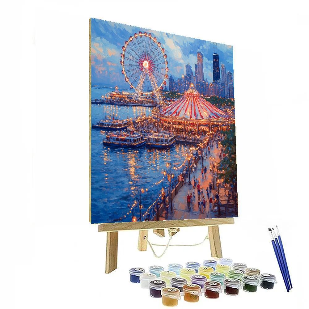 Chicago Navy Pier Lakefront Chicago United States painting number kit