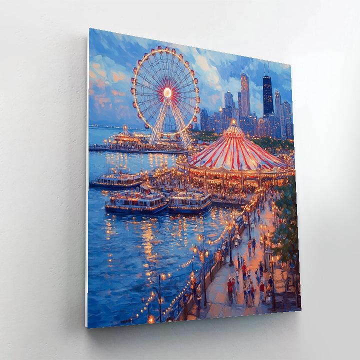 Chicago Navy Pier Lakefront Chicago United States painting number kit