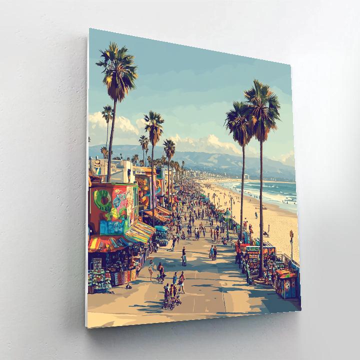 Los Angeles Venice Beach Boardwalk Los Angeles United States Paint by numbers kits