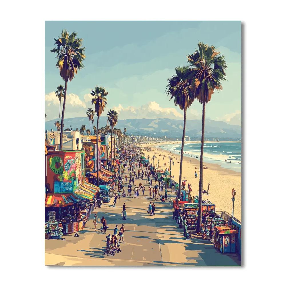 Los Angeles Venice Beach Boardwalk Los Angeles United States Paint by numbers kits