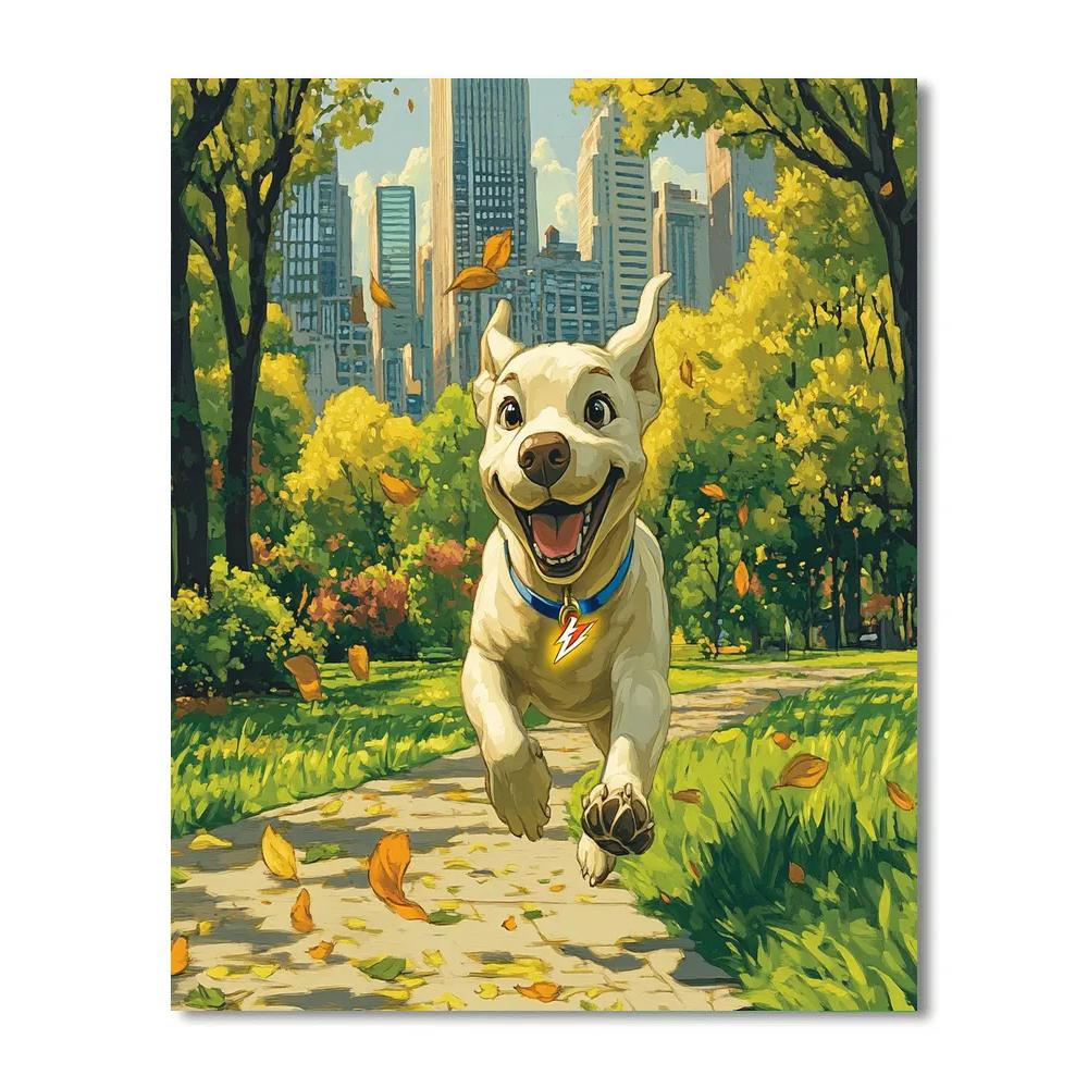 Bolt City Park Sprint - Disney Inspired paint by numbers