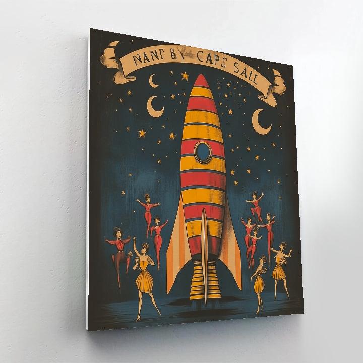 Henri De Toulouse Lautrec Inspired Circus Rocket Poster paint by number