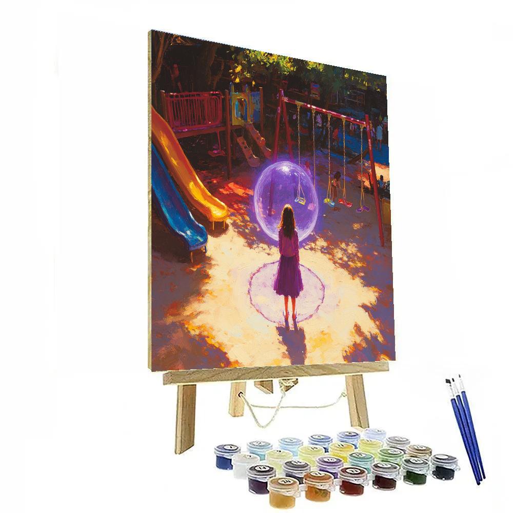 Violet Parr Forcefield Playground - Disney Inspired Number painting