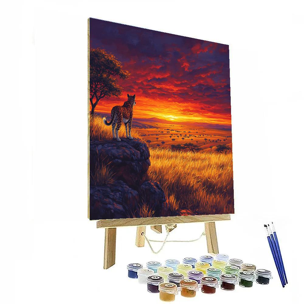Nala Savanna Sunset Lookout - Disney Inspired Paint by numbers art