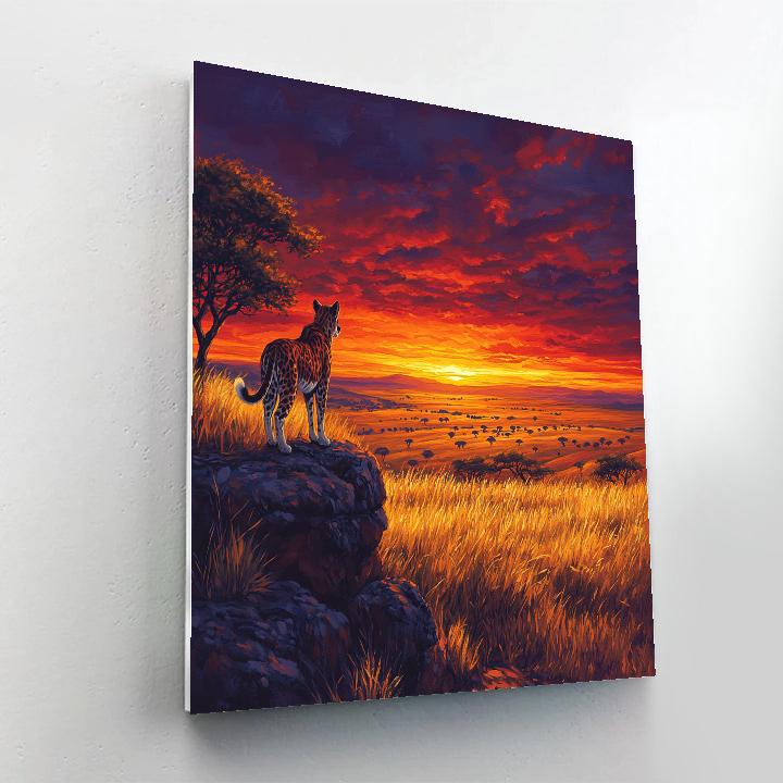 Nala Savanna Sunset Lookout - Disney Inspired Paint by numbers art