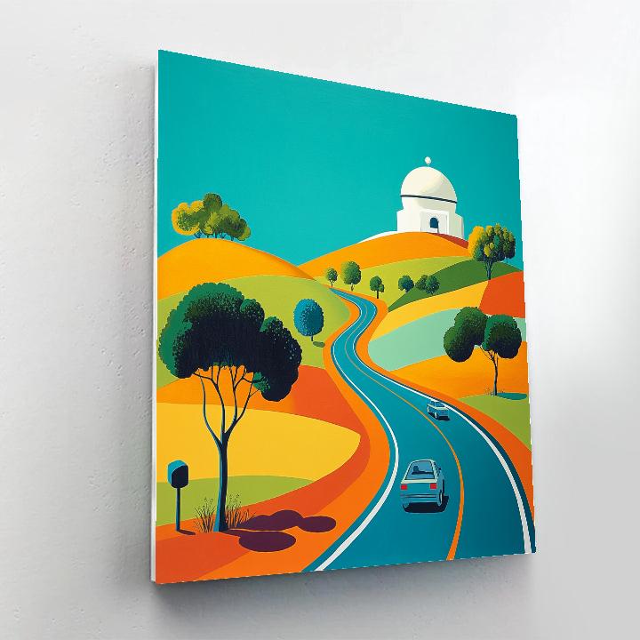 David Hockney Inspired Highway To The Observatory Paint by numbers kits