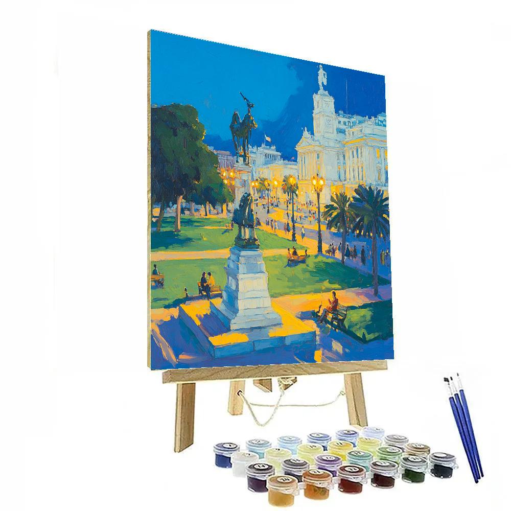 Lima Plaza San Martin Historic Core Lima Peru paint by numbers