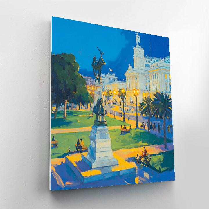 Lima Plaza San Martin Historic Core Lima Peru paint by numbers