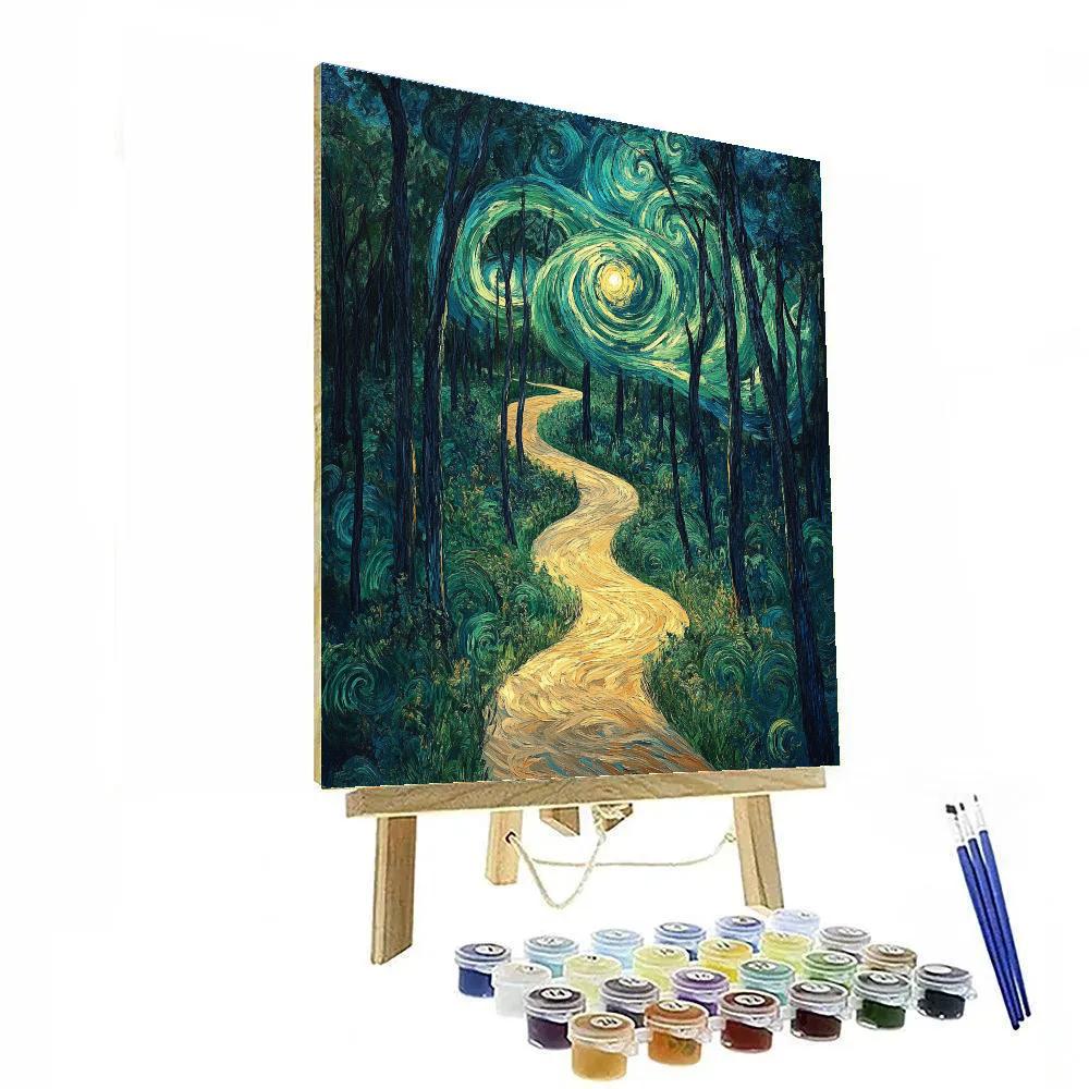 Van Gogh Inspired Spring Forest Path Painting by numbers kit