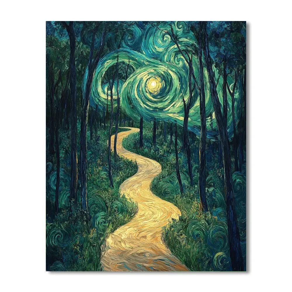 Van Gogh Inspired Spring Forest Path Painting by numbers kit