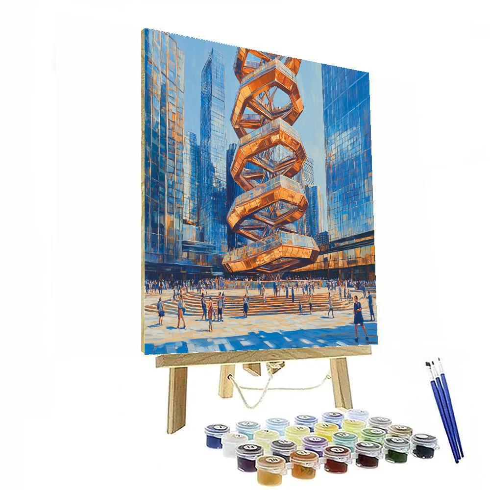 Hudson Yards Vessel Spiral New York City United States paint by numbers