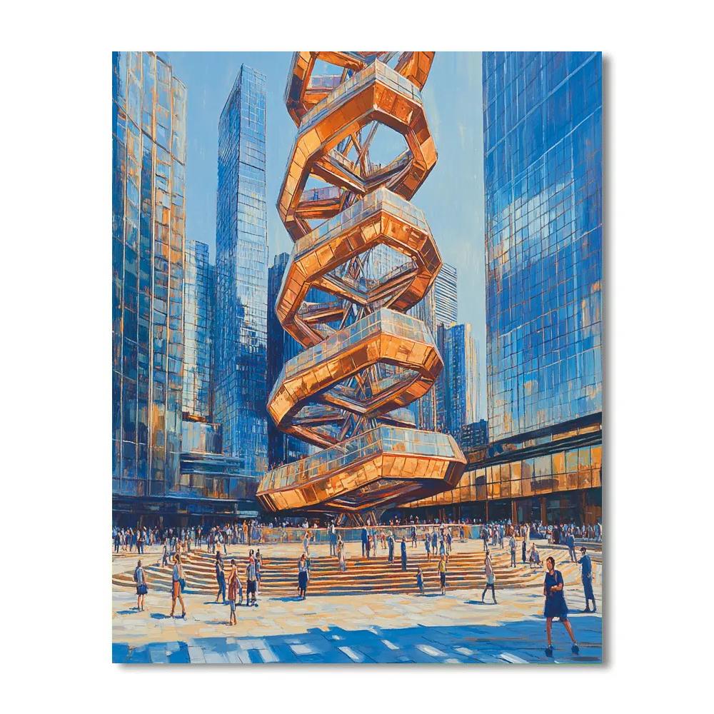 Hudson Yards Vessel Spiral New York City United States paint by numbers