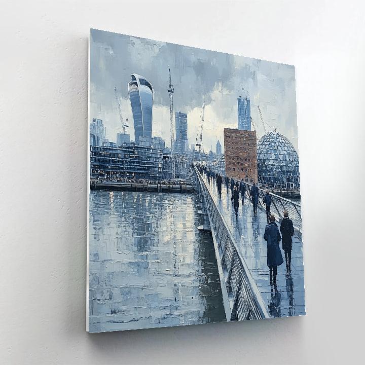 Millennium Bridge And Tate Modern Walkway London United Kingdom Paint by numbers art