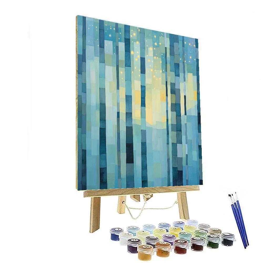 Paul Cézanne Inspired Abstract Forest Constellations paint by color