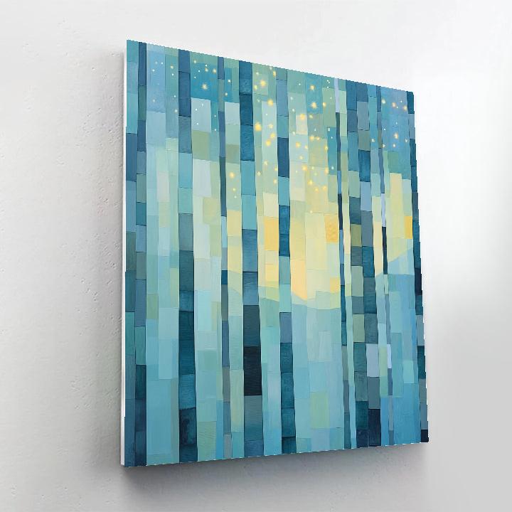 Paul Cézanne Inspired Abstract Forest Constellations paint by color