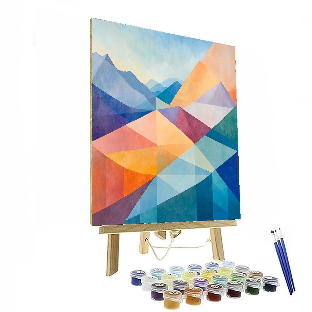 Paul Cézanne Inspired Mountain Seasons In Facets Painting by numbers kit