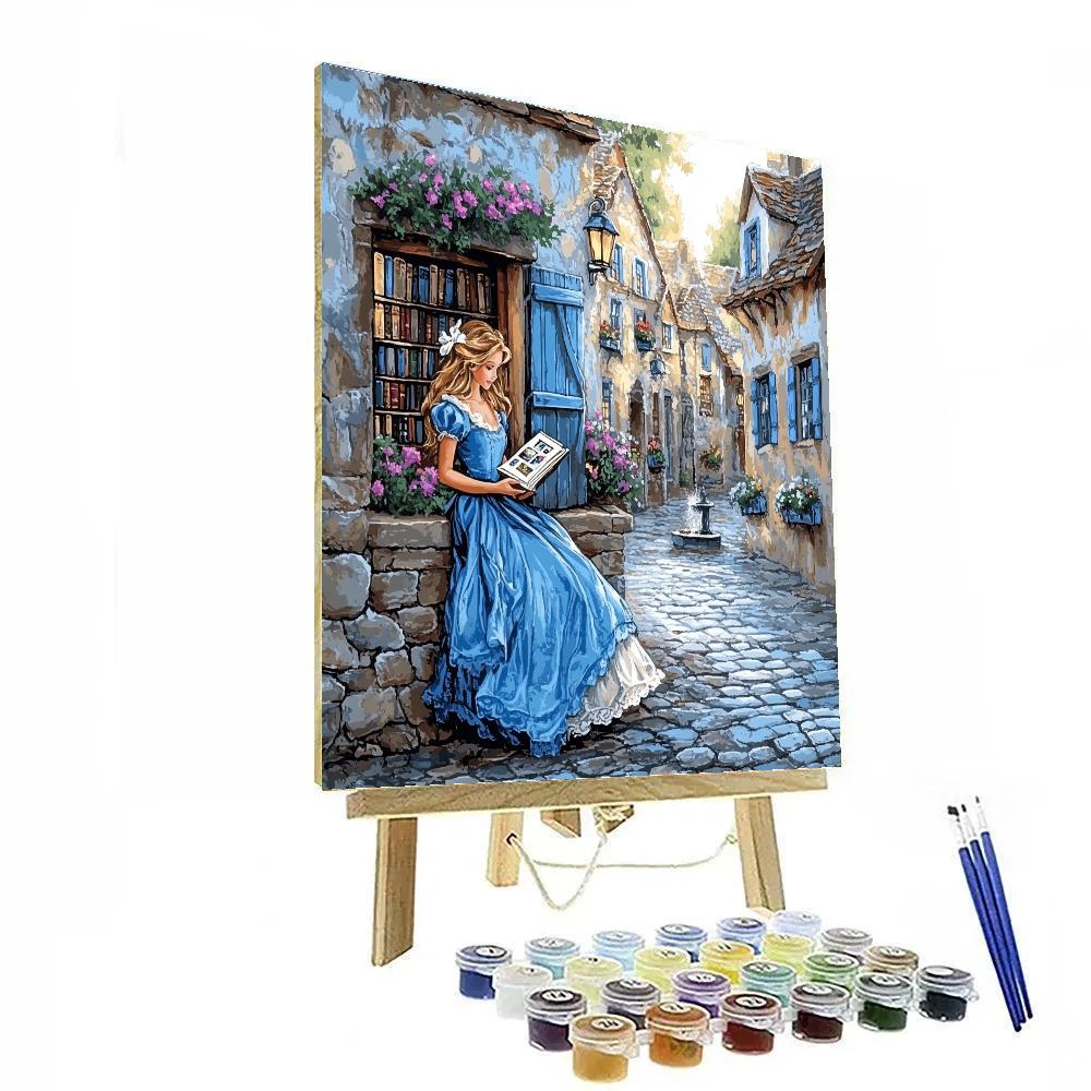 Belle Village Bookshop Corner - Disney Inspired DIY paint by numbers