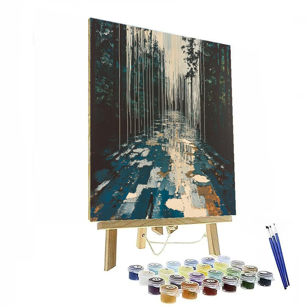 Jackson Pollock Inspired Abstract Rainstorm Painting by numbers kit