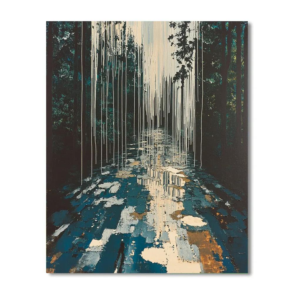 Jackson Pollock Inspired Abstract Rainstorm Painting by numbers kit