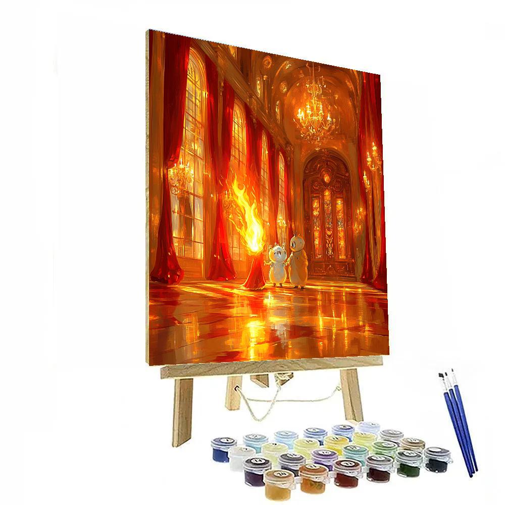 Lumiere And Cogsworth Grand Hall Cheer - Disney Inspired paint by numbers