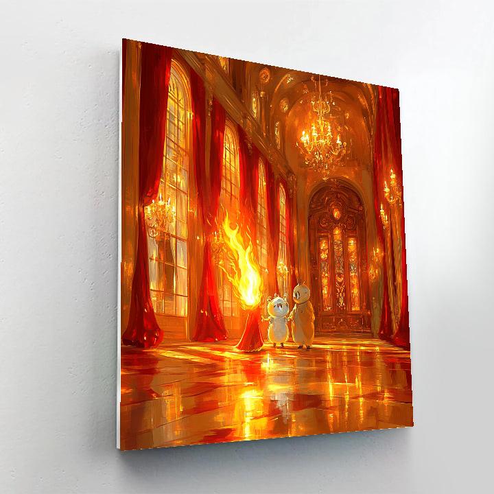 Lumiere And Cogsworth Grand Hall Cheer - Disney Inspired paint by numbers