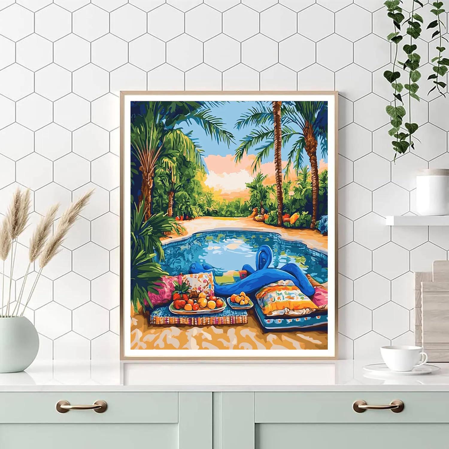 Genie Desert Oasis Relax Break - Disney Inspired DIY paint by numbers